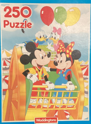 Waddingtons 250 pc Disney Ferris Wheel Mickey Mouse 1989. jigsaw puzzle Vintage
