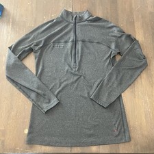 Mammut Polartec Base Layer Half Zip Pullover Gray Mens Medium Performance 1/4