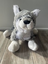 Webkinz Grey Wolf HM358 Retired Very Rare HTF Ganz Stuffed Animal Plush NO CODE