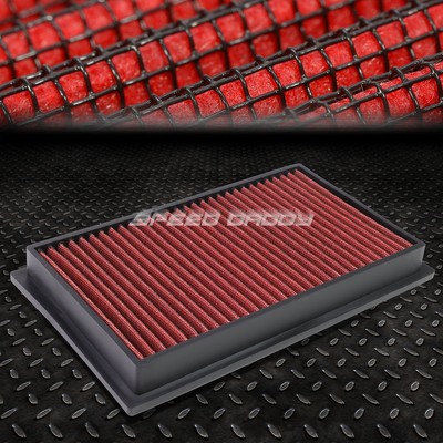 FOR NISSAN/INFINITI/SCION RED REUSABLE/WASHABLE DROP IN AIR FILTER PANEL