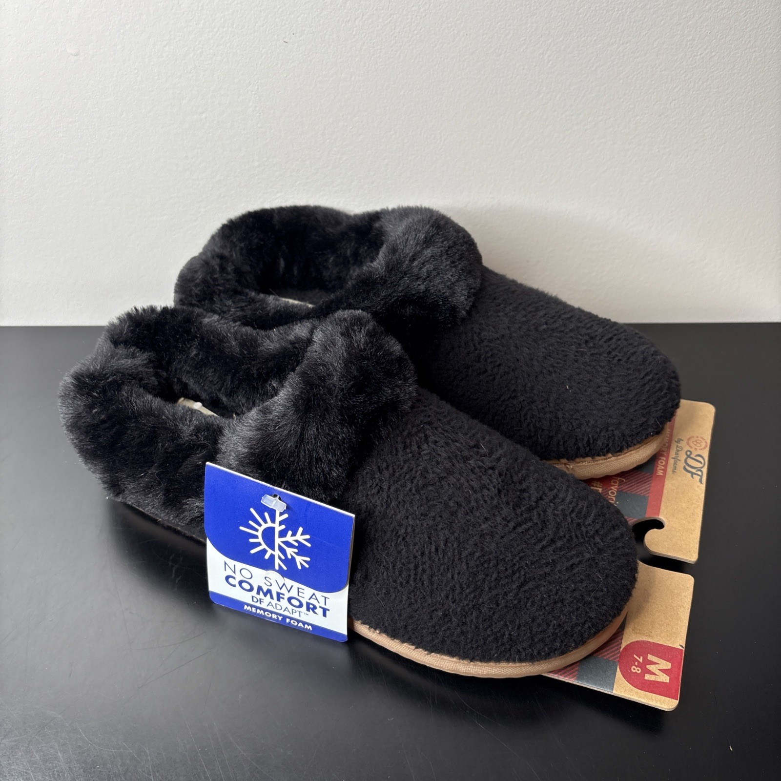 APL Dearfoams Ciabatte Uomo Memory Foam NERE Taglia M 7 8 NUOVISSIME