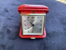 Reloj despertador de viaje vintage Suiza 8 días 7 joyas hecho en Suiza; no funciona