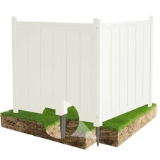 Air Conditioner Fence, 48" H x 52" W Outdoor Privacy Fence White Vinyl Fence ...