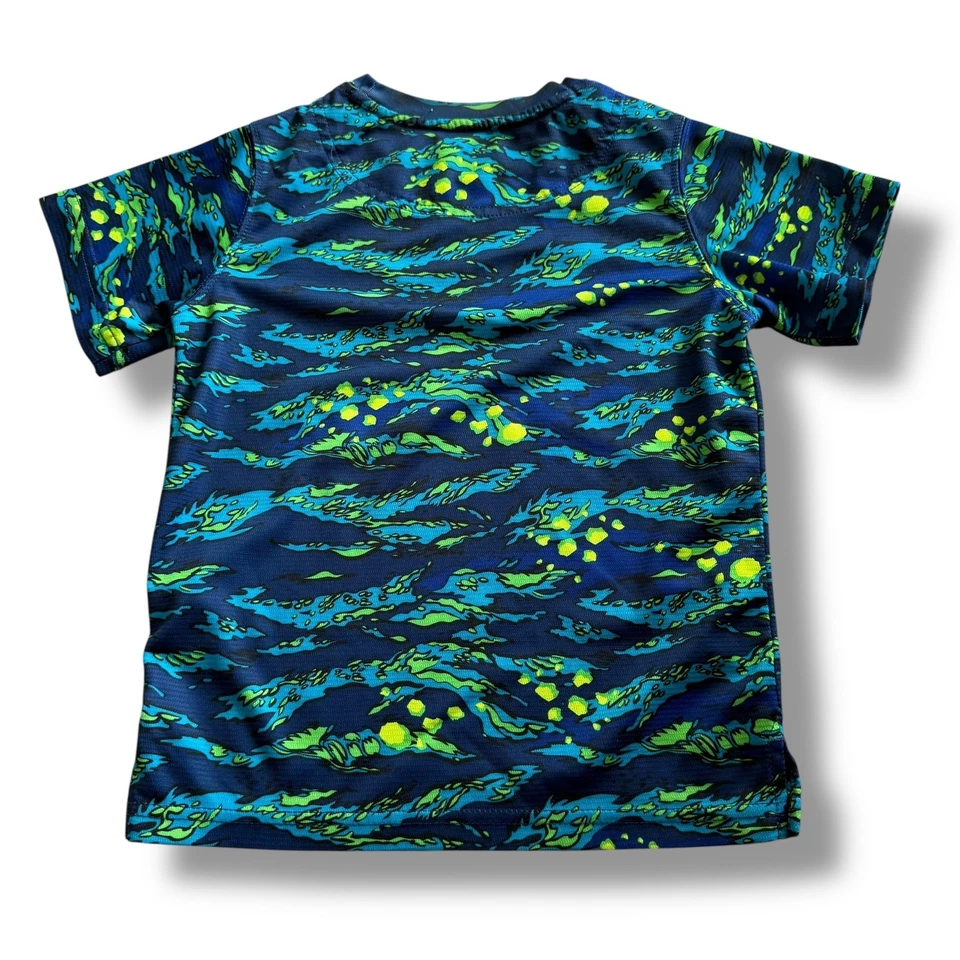 Camisa de pesca Reel Legends para niños talla L 6 azul amarillo verde mangas cortas Foto 4 de 4