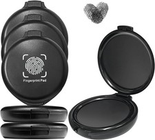 6 Pack Black Fingerprint Ink Pad, Premium Thumbprint Ink Pads for Notary