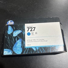 NEW GENUINE - HP 727 CYAN INK for DesignJet - B3P19A - Sealed Box Expired Stock