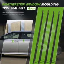 4x Door Weatherstrip Seal Belt Window Moulding Trim For 09-12 Toyota For Corolla