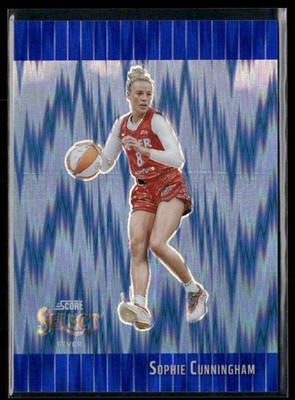 2025 WNBA Panini Select-Sophie Cunningham Score Throwback Blue Flash Prizm 45/99