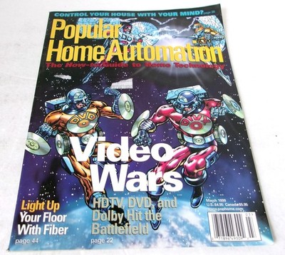 Popular Home Automation Magazine March 1999 DVD vs DIVX Cover Linux DIY Vintage