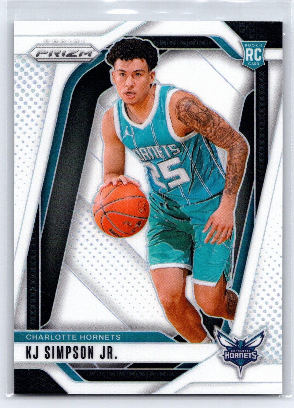 2024-25 Panini Prizm - KJ Simpson Jr. #247 (RC) White Prizm Rookie /175