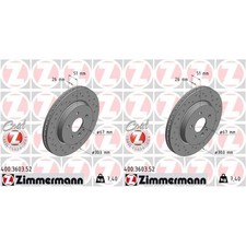 2x ZIMMERMANN SPORT Z BREMSSCHEIBEN 303mm GELOCHT INNENBEL&Uuml;FTET VORNE passend f&uuml;