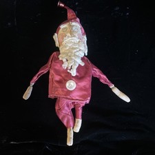 Vintage Handmade Primitive Santa Claus Doll One of A Kind Folk Art