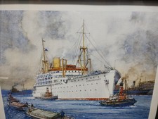 P.& 0. Liner Strathmore at Avonmouth in 1937 Print