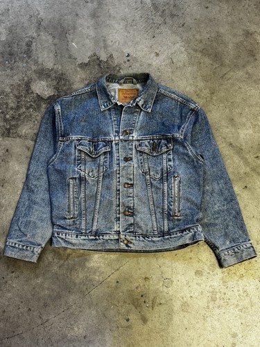 Vintage Levi's Denim Jacket Mens Medium Blue Trucker Made in USA 80s 70507-4890