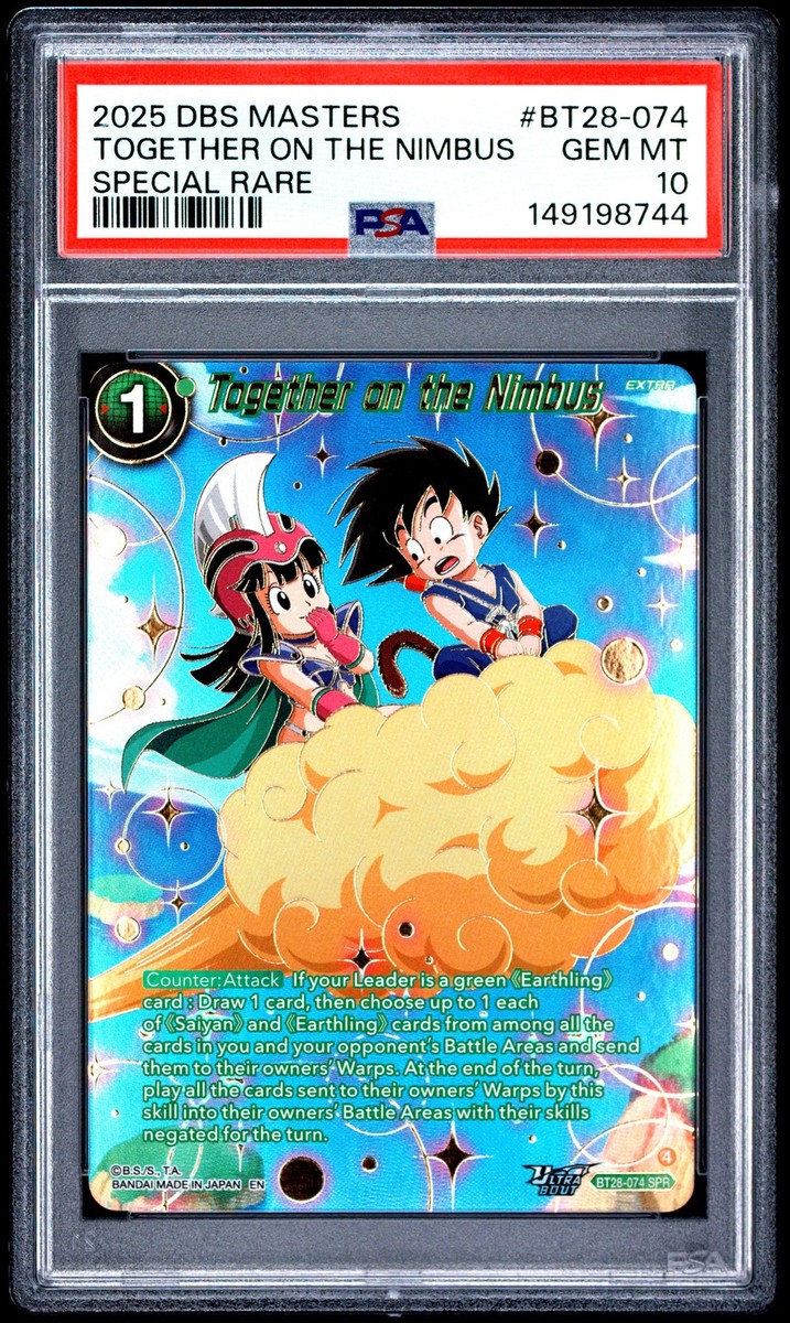 2025 Dragon Ball Masters Together On The Nimbus #BT28-074 PSA 10
