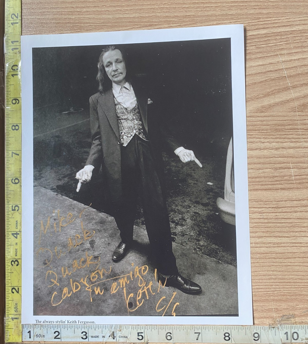 Keith Ferguson In Suit Posed Scene Book Photograph
