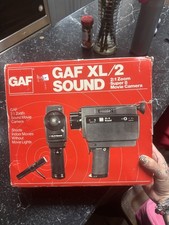 GAF XL/2 Sound Super 8 Reflex Movie Camera Black with Original Box