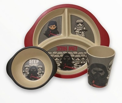 Disney Star Wars - 3PC Bamboo Fiber Dinnerware Set - Kylo Ren / Stormtrooper