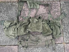 Complete British Army 1958 58 Pattern Webbing Set Pouches Belt Yoke Falklands