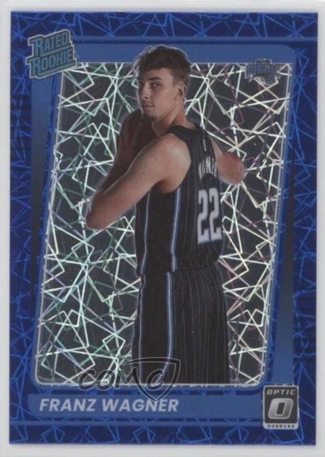 2021 Panini Donruss Optic Rated Blue Velocity Prizm Franz Wagner #185 Rookie RC