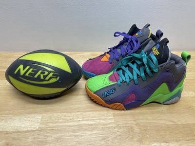 Vintage Reebok NERF Shoes Size 6.5 US + Nerf Football