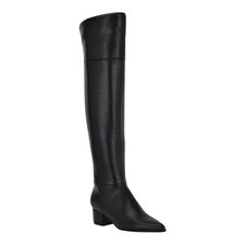 Nine West Women's Maner Pointy Toe Over the Knee Boots Black Size 7