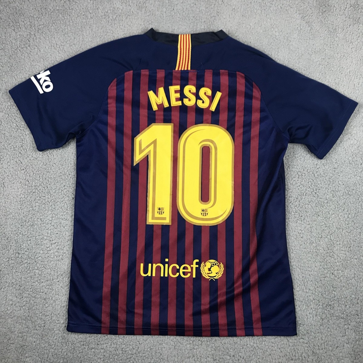 FC Barcelona Jersey Mens Medium Blue La Liga Soccer Messi 10