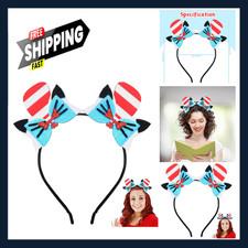 Cat Headband with Plush Ears for Kids and Adults, Costume Party Halloween