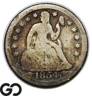 1854-O Seated Liberty Quarter, Arrows, New Orleans