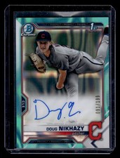 2021 Bowman #CDA-DN Doug Nikhazy Chrome Draft Pick Auto Aqua Lava Ref #/199
