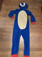 Sonic the Hedgehog Boys Pajamas Union Suit Size 8 One Piece Costume