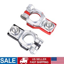 2PCS Car Battery Terminal Clamp Connectors Positive Negative Release Disconnect