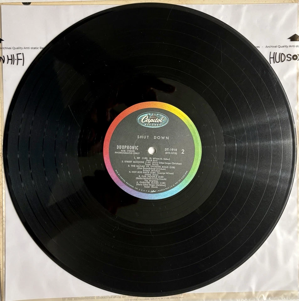 Various - Shut Down 1963 Duophonic DT1918 Vinyl LP - Cleaned See Description - Image 3 of 4