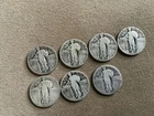 Lot of 7 Standing Liberty Silver Quarters, Full and Partial Dates !