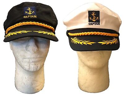 Unisex Yacht Captain Sailor Boat Marine Cotton Cap Hat Party Costume KV