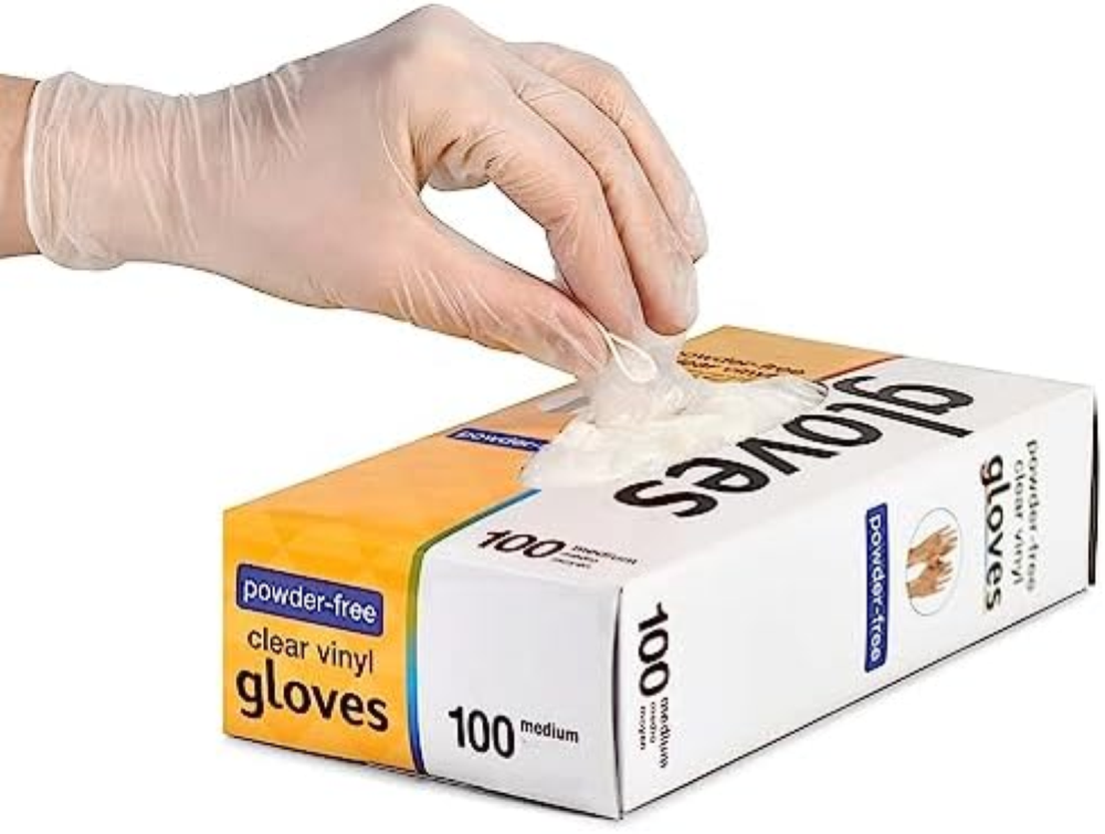 K-MART Guanti multiuso in vinile, senza polvere, usa e getta, extra forti, trasp