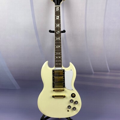 Ships from USA 6-String Rosewood Fingerboard Cream SG Electric Guitar