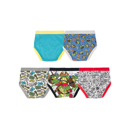 Teenage Mutant Ninja Turtles Boys Size 6 Briefs 5 Pair Cotton Underwear NEW - Picture 5 of 9