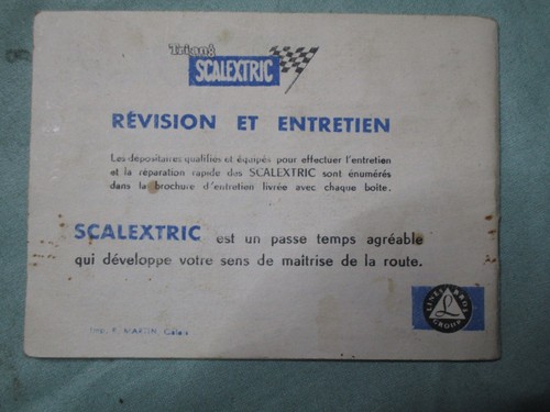 Manette Accélérateur Scalextric A/265 Par Meccano Triang - Pour Circuit De Voiture, Occasion, Fabriqué En France