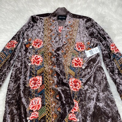 ジャケット・アウター andrew driftwood kimono robe men's S COOFANDY Men's Kimono Sexy Robe Lightweight Floral Robe Cashew