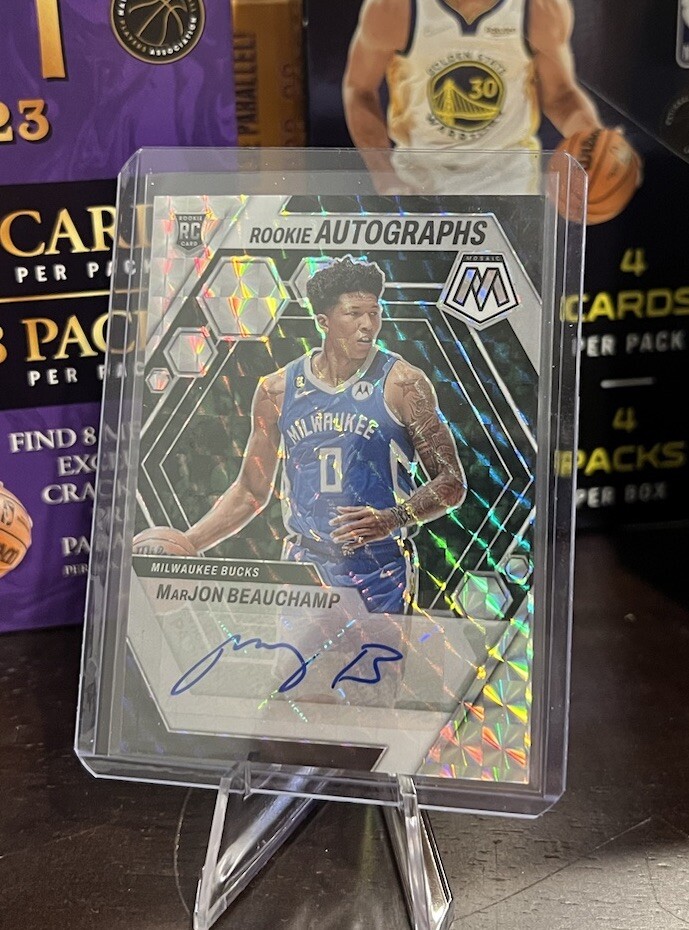 2022-23 Mosaic Marjon Beauchamp Rookie Autographs #RA-BEA Milwaukee Bucks RC