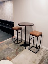 Good quality bar chairs and tables from oak for sale! 