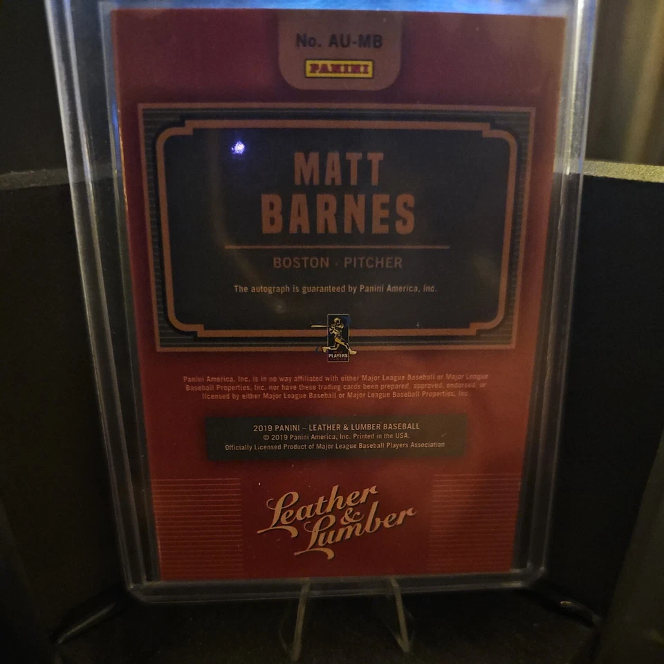 2019 Panini Leather & Lumber - Autographs Holo Silver #AU-MB Matt Barnes 44/99 - Image 2 of 2