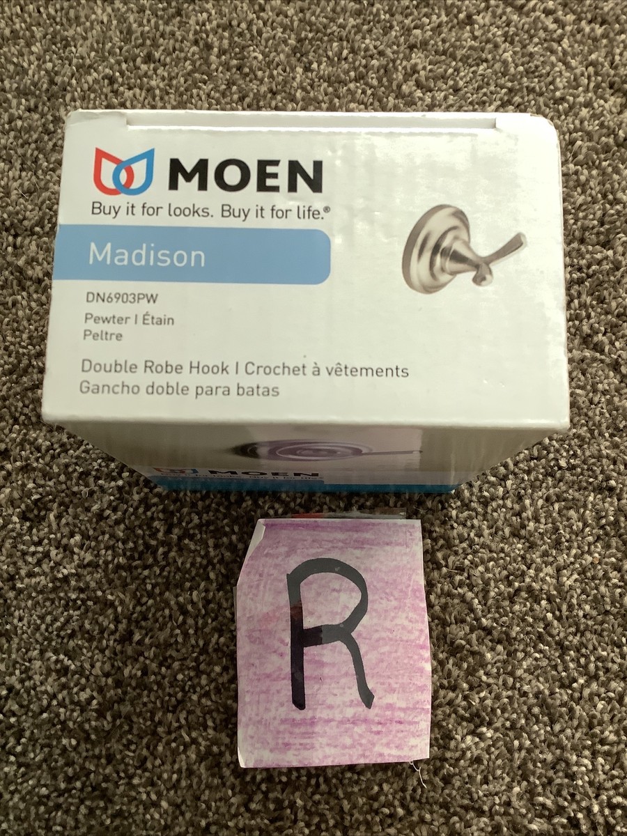 Moen Madison Robe Hook In Pewter - Simple, Elegant Bathroom Hook With Hardware Included