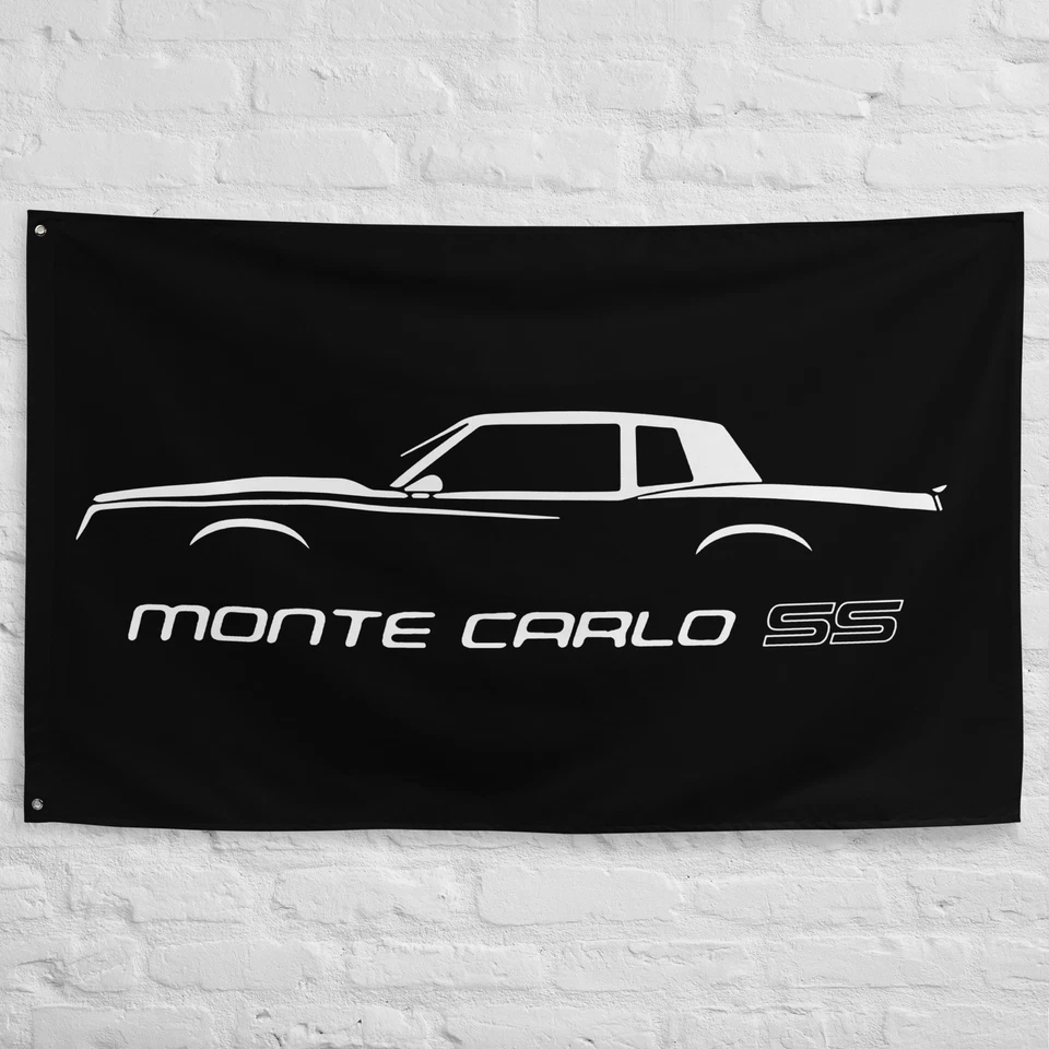 RACING ROOTS Chevy Monte Carlo SS Classic Car Garage Office Man Cave Banner Flag 34.5" x 56"