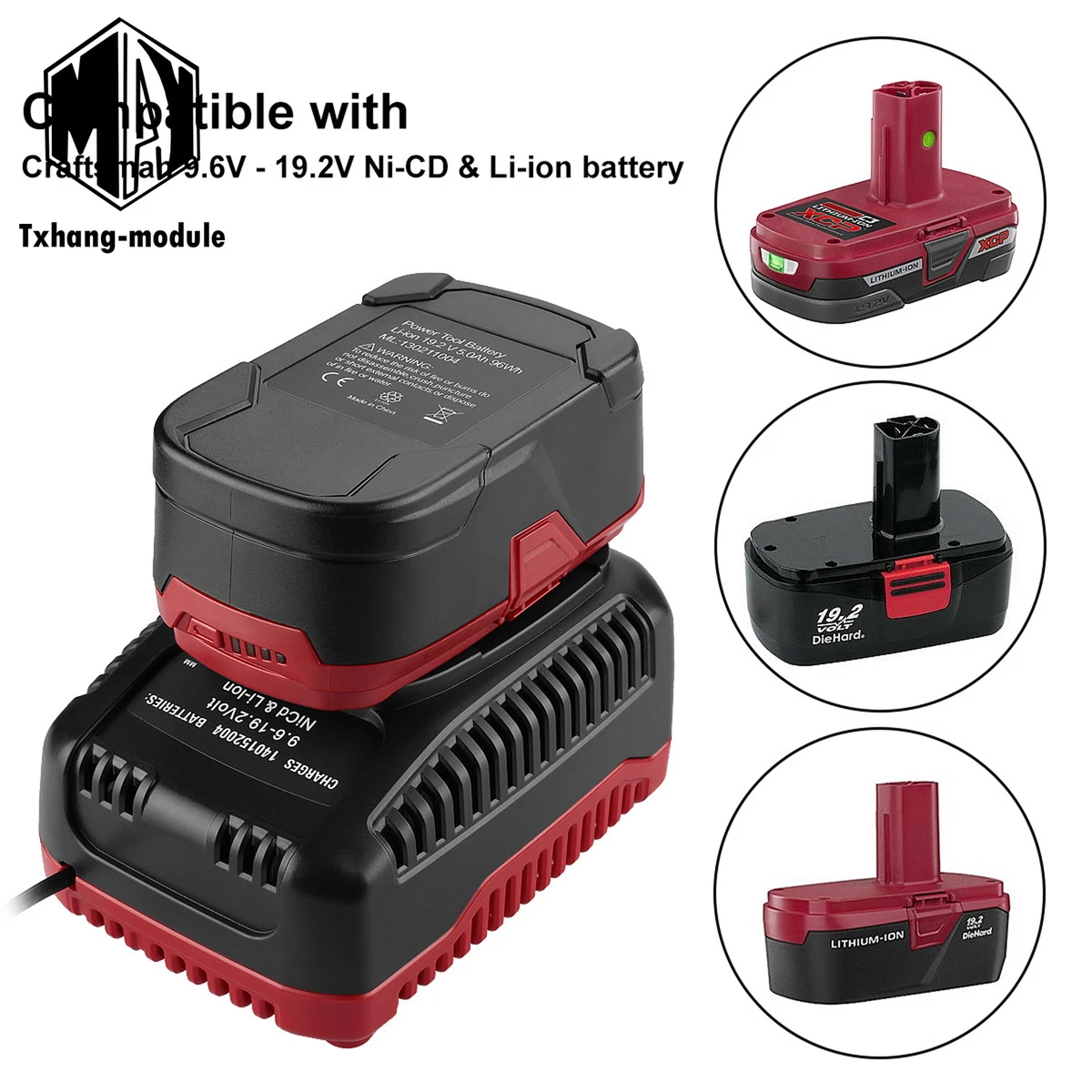 Battery Charger for Craftsman Diehard C3 9.6 19.2V Ni Cd Lithium