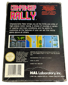 Championship Rally Nintendo NES Boxed PAL *Complete*