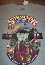 WWF WWE 1988 Survivor Series Macho Man Ultimate Warrior Jake Snake T-SHIRT SMALL