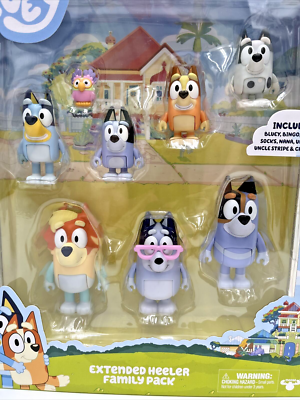 Bluey Extended Heeler Family Pack Uncle Rad Stripe Muffin Nana