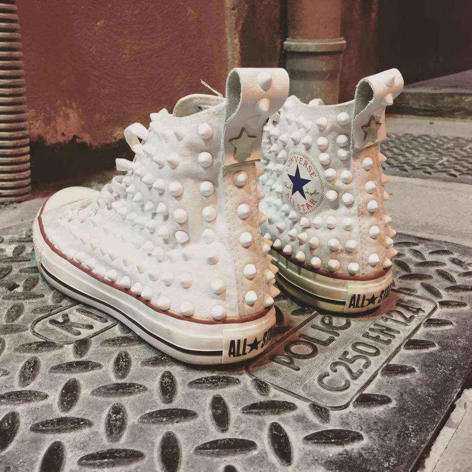 Converse bianche rialzate hotsell
